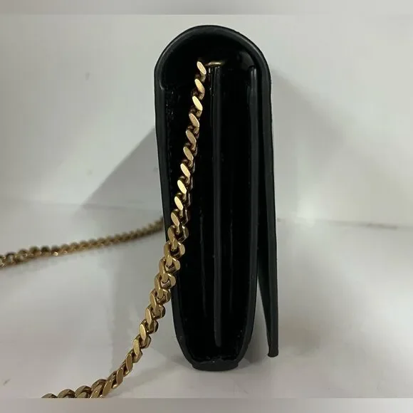 Saint Laurent Uptown Chain Wallet in Black Patent Leather - Picture 5 of 12